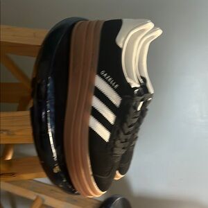 Adidas Black and White Platform Sneakers